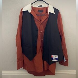 Mens Dress Shirt And Vest